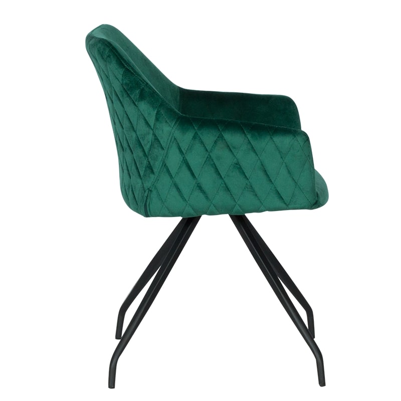 Трапезен стол Kendal тъмнозелен Carmen